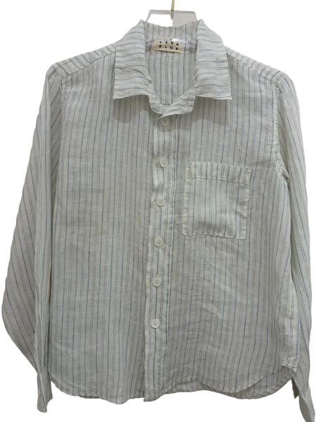 LLEA BLUE~ Hadley linen shirt