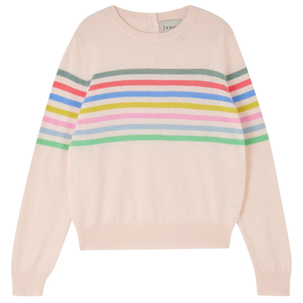 JUMPER 1234~ Striped block cashmere crewneck sweater