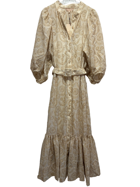 BYTIMO~ Khaki eyelet long dress