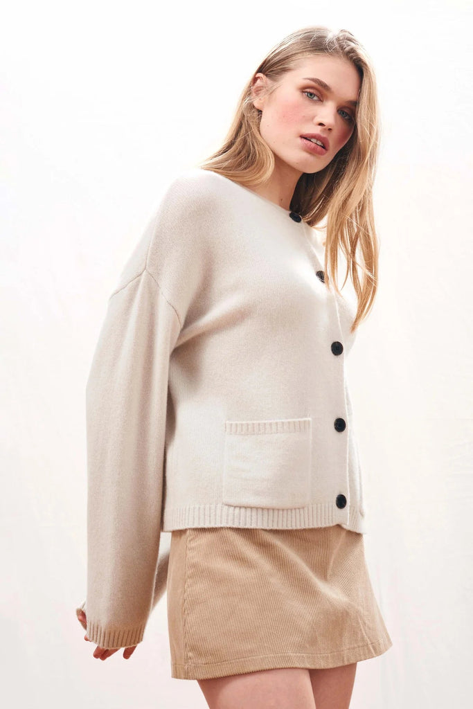 JUMPER 1234~ Heavy Crew Cardigan