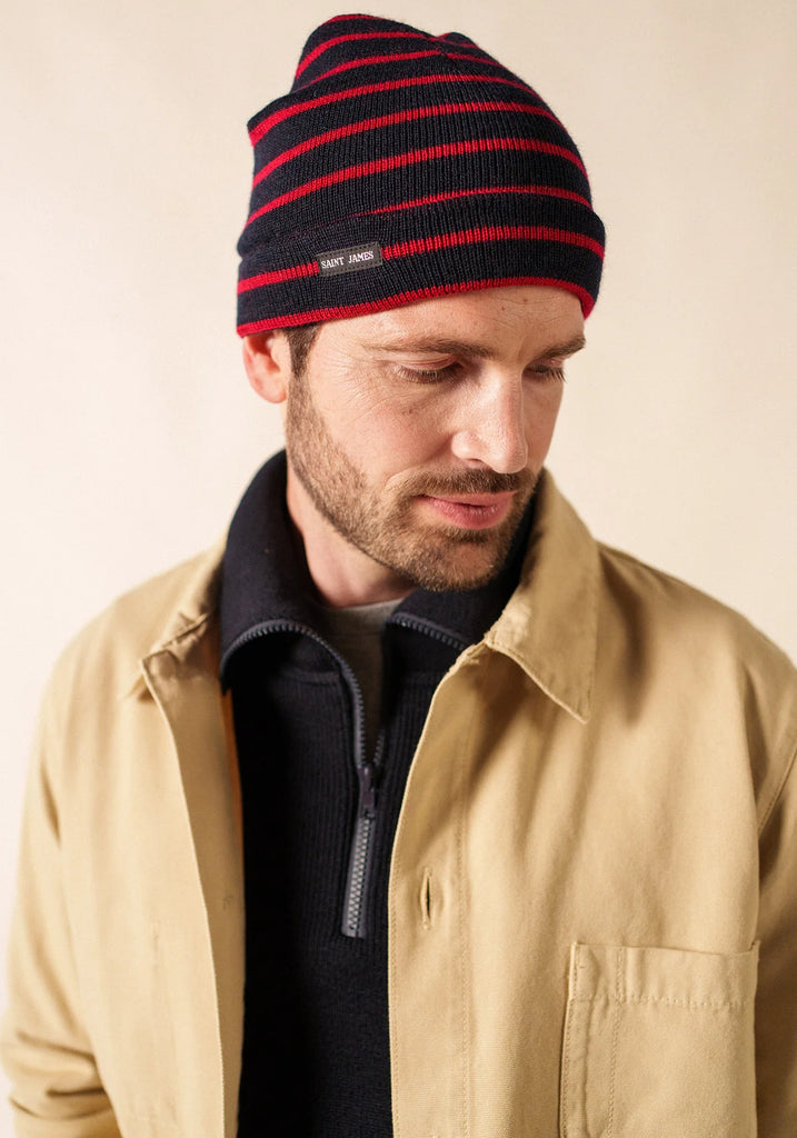 SAINT JAMES~ Striped wool beanie