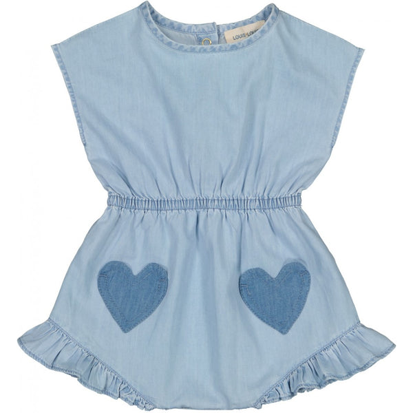 LOUIS*LOUISE~ Overall Leya light denim w hearts