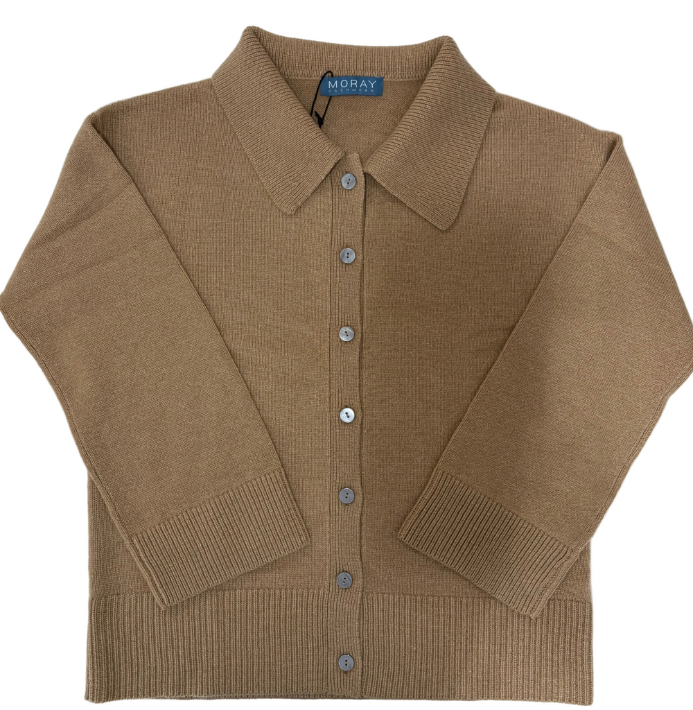 MORAY ~ Boxy button front polo sweater
