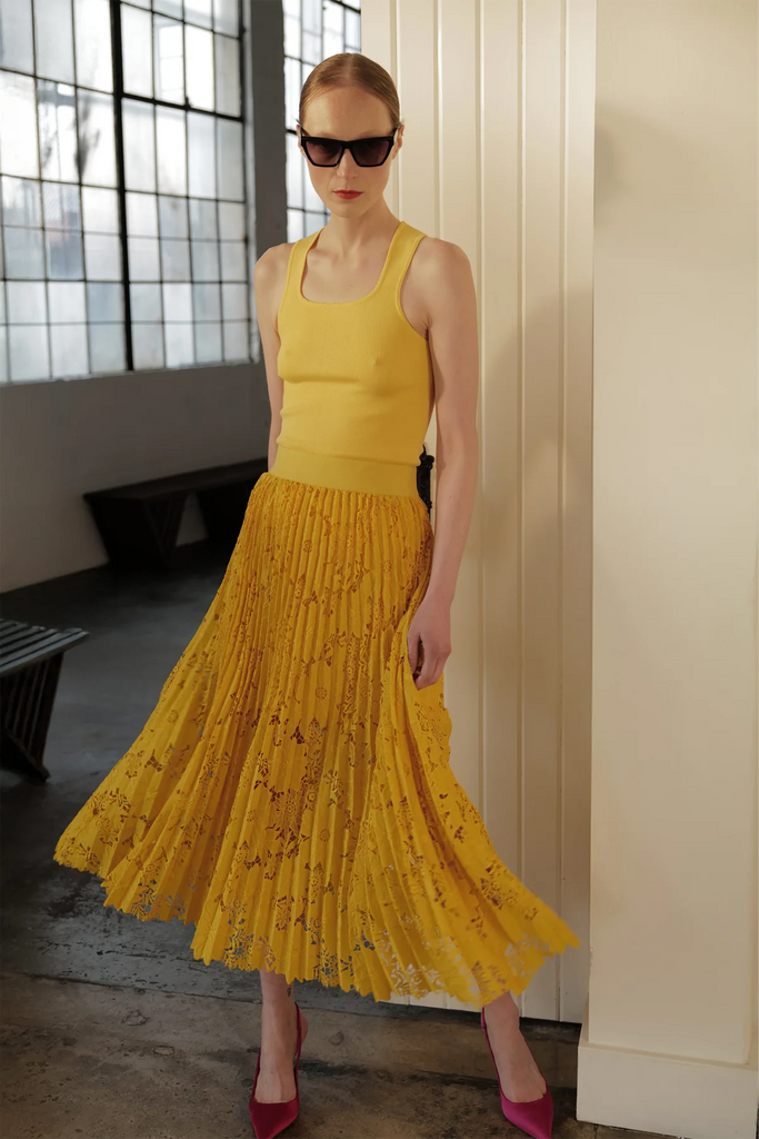 Le Superbe~ Sunflower pleated skirt