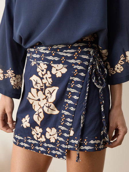 BOTEH~ Palmetto mini wrap skirt