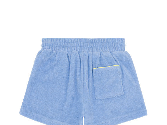 MINNOW~ Boys Clearwater blue French Terry short w banana piping