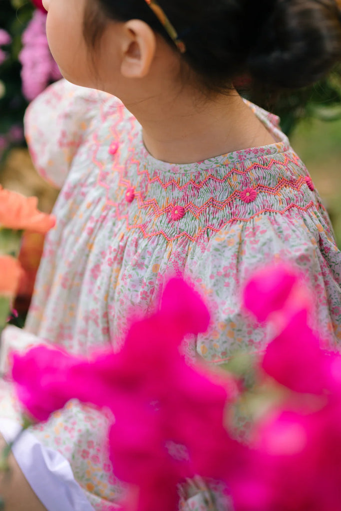 ANTOINETTE PARIS~ Prune floral frills Bishop dress