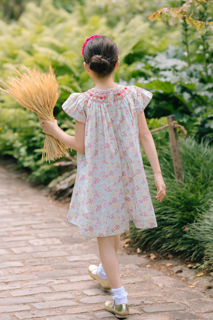 ANTOINETTE PARIS~ Prune floral frills Bishop dress