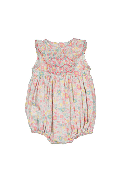 ANTOINETTE PARIS~ Marguerite floral sleeveless smocked bubble