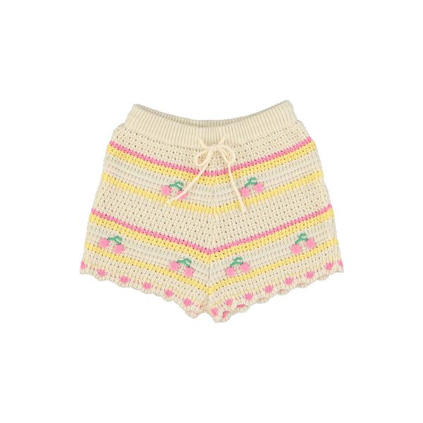 BEBE ORGANIC~ Paloma shorts cherry stripe