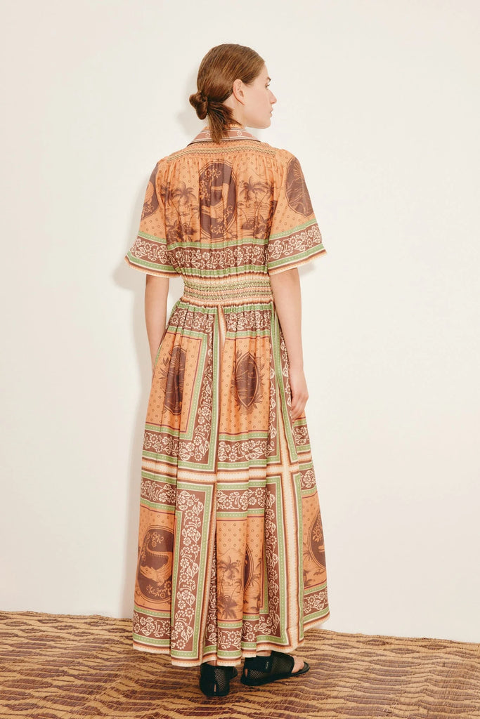 ALEMAIS~ Alberta smocked shirt dress