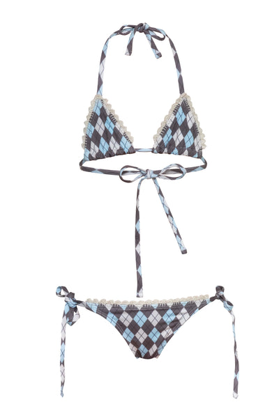 SUBMARINE~ Crochet argyle sky mini bikini