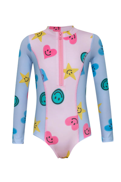 SUBMARINE~Scooba Doo rashguard in Happy Day Pink print
