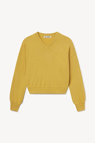 ETERNE~ Cropped v neck sweatshirt