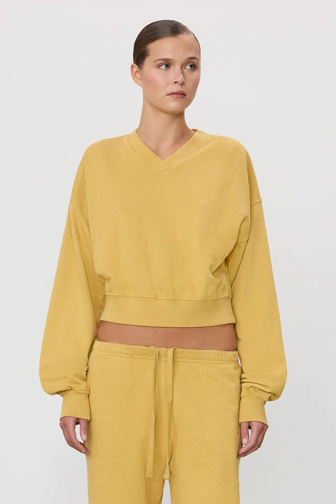 ETERNE~ Cropped v neck sweatshirt