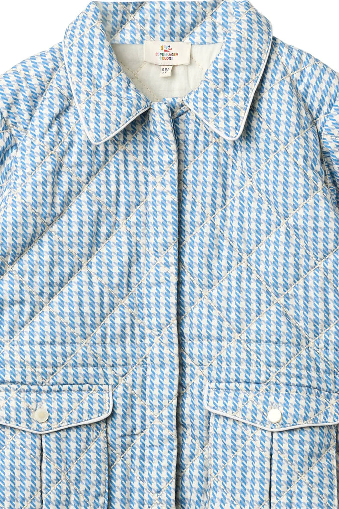 COPENHAGEN COLORS~ Houndstooth quilted jacket