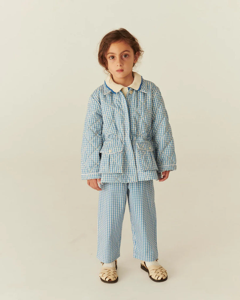 COPENHAGEN COLORS~ Houndstooth quilted jacket