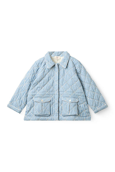 COPENHAGEN COLORS~ Houndstooth quilted jacket