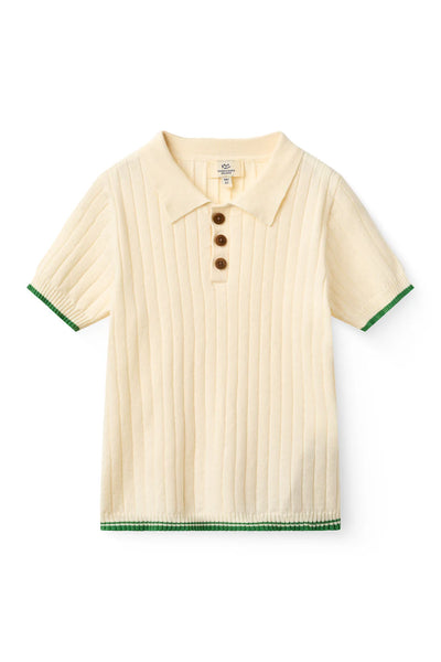 COPENHAGEN COLORS~ Rib knit polo