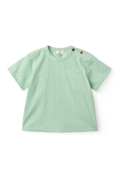 COPENHAGEN COLORS~ Seersucker short sleeve top
