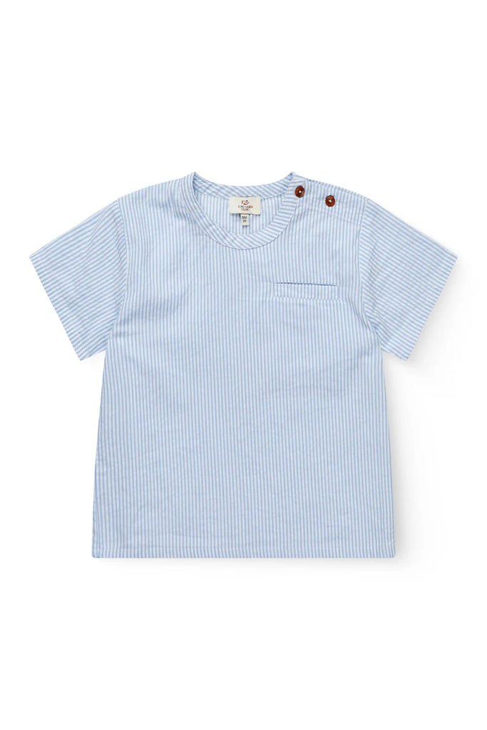 COPENHAGEN COLORS~ Seersucker short sleeve top