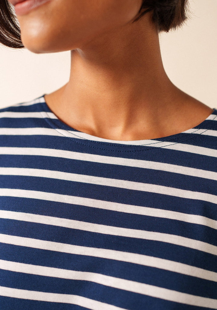 SAINT JAMES~ Galathee Breton 3/4 sleeve tshirt 4131