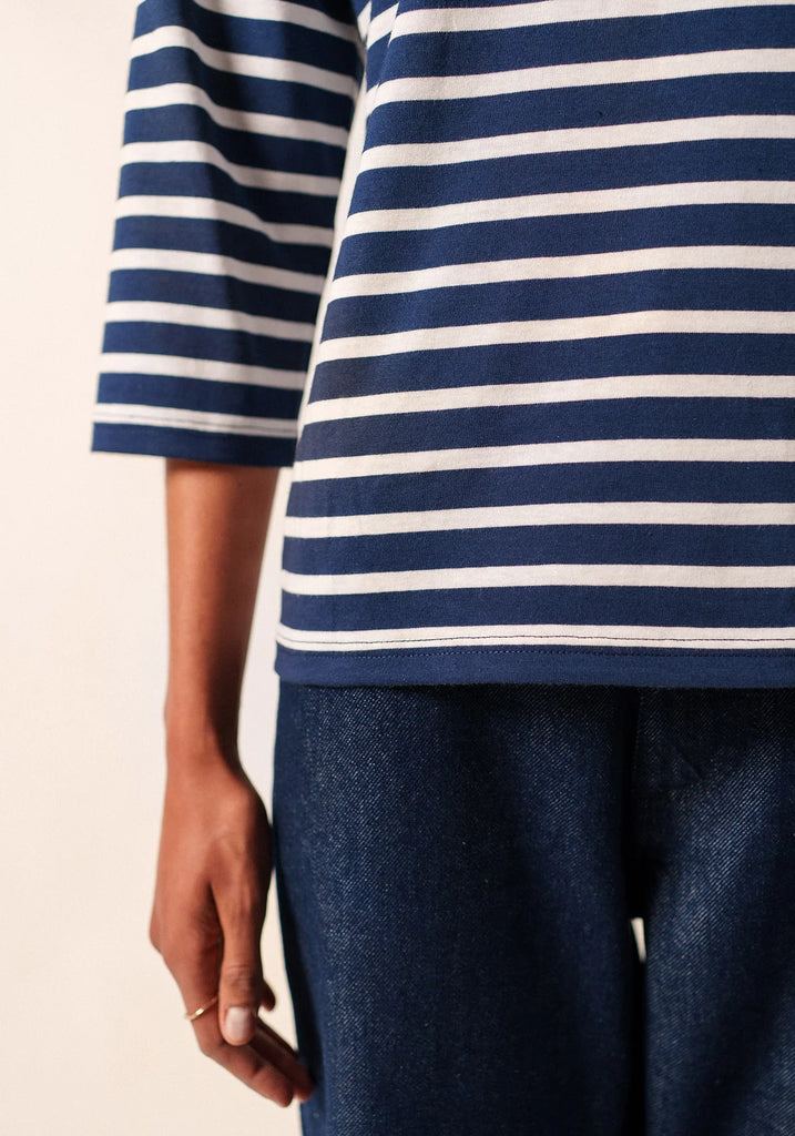 SAINT JAMES~ Galathee Breton 3/4 sleeve tshirt 4131