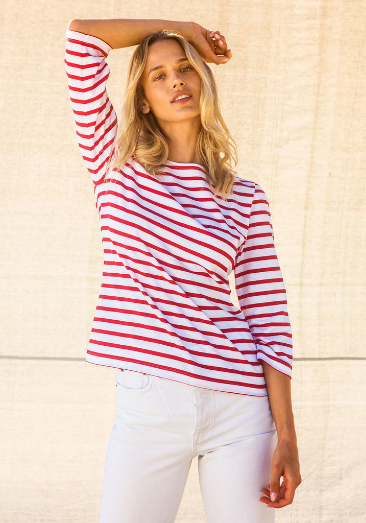 SAINT JAMES~ Galathee Breton 3/4 sleeve tshirt 4131