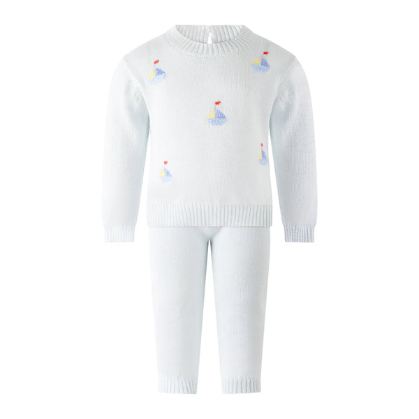 RACHEL RILEY~Crochet sailboat knit set and hat