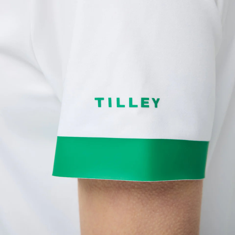 TILLEY~ Tech Jersey boxy birdie polo