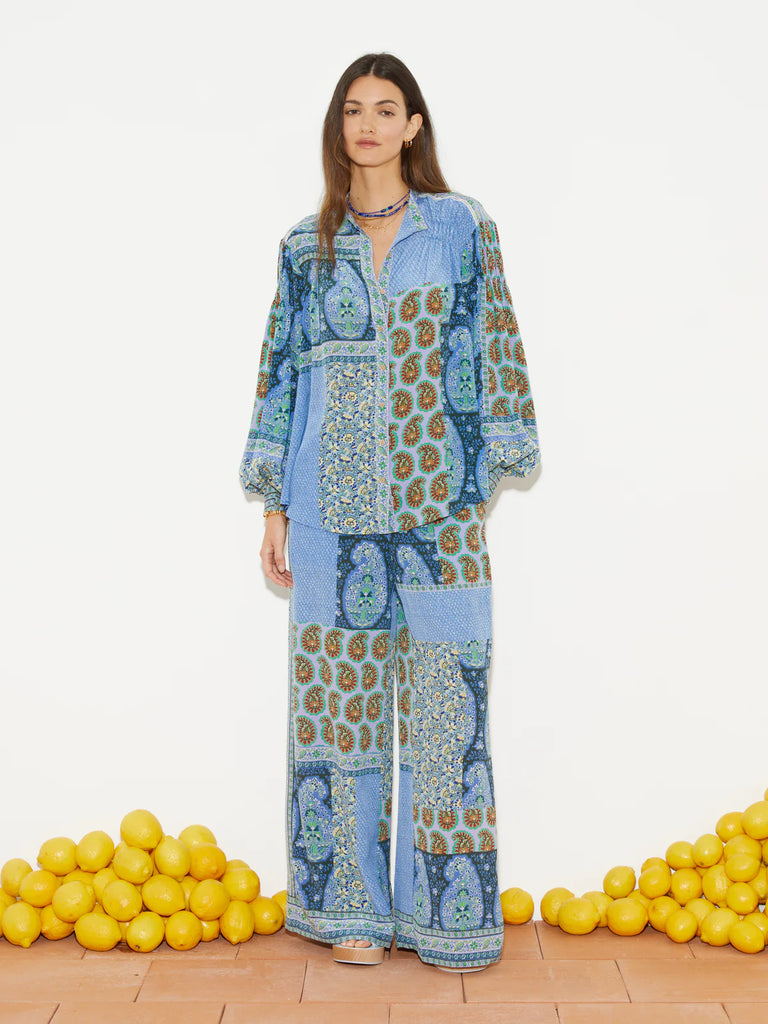 BOTEH~ Onda silk smock shirt