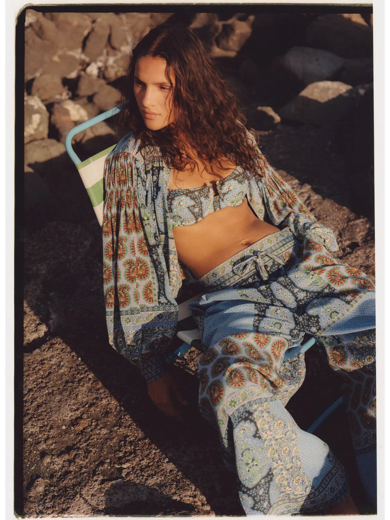 BOTEH~ Onda silk smock shirt