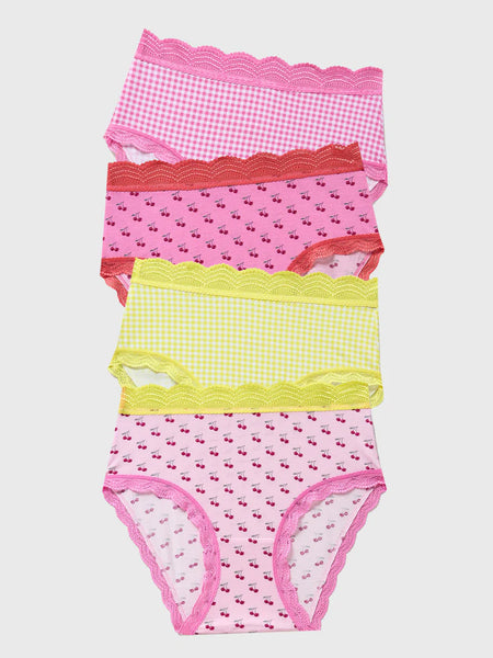 STRIPE & STARE~ High rise Cherry 4 pack