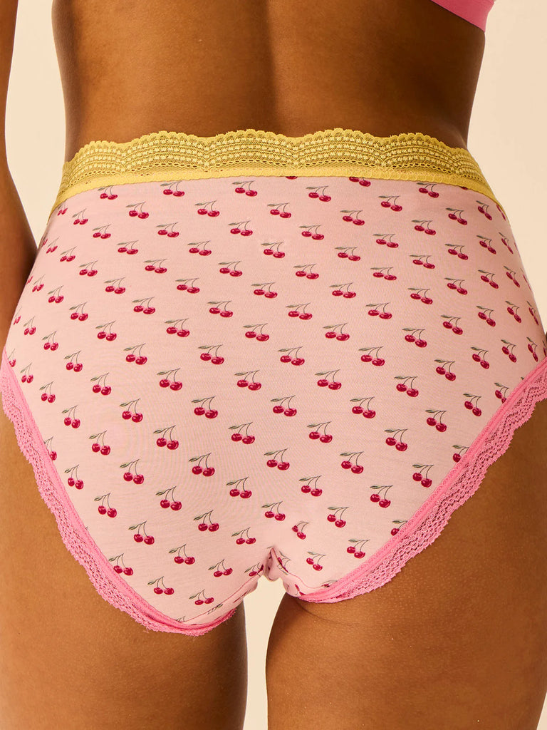 STRIPE & STARE~ High rise Cherry 4 pack