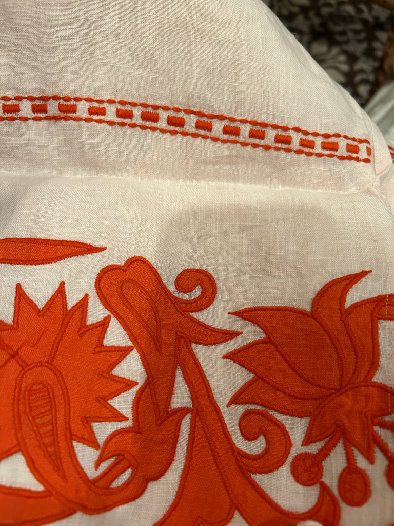BENARAS~ Pale Pink/orange short kaftan w 24877