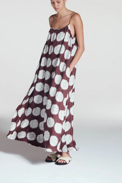 ASCENO~ Napoli sunflower silk sundress