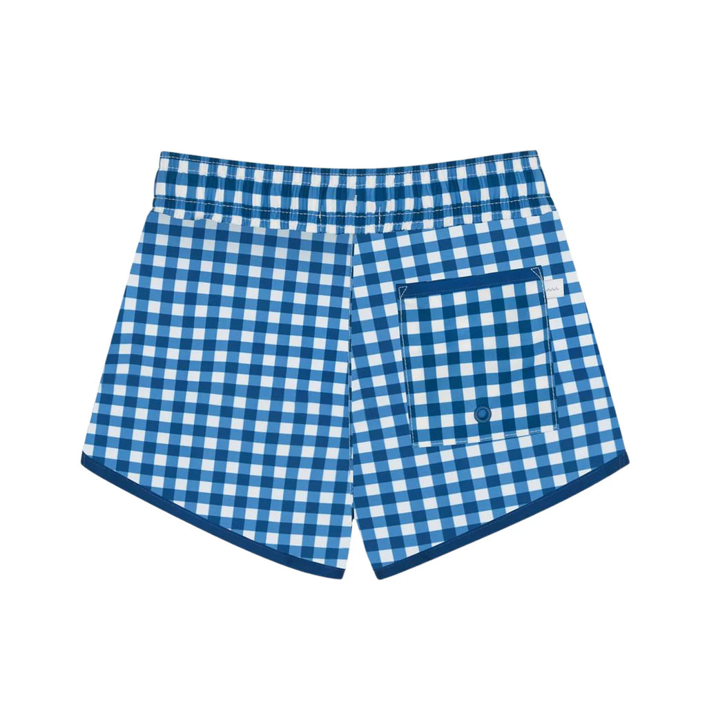 MINNOW~Boys navy iconic gingham boardie