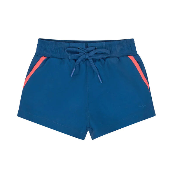 MINNOW~ Boys oyster blue stripe boardie