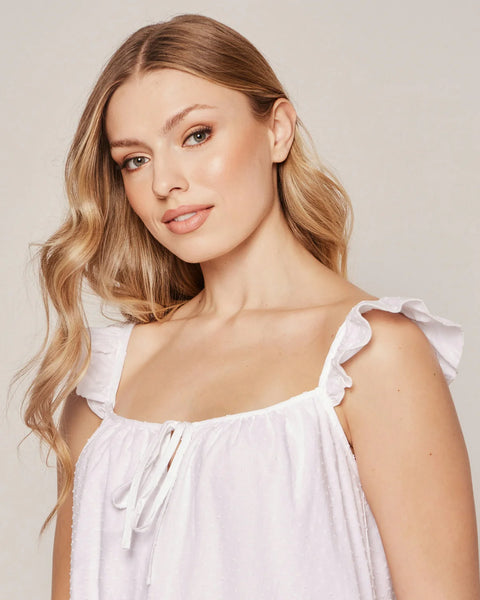 PETITE PLUME~ Swiss dot celeste nightgown