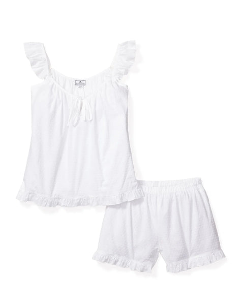 PETITE PLUME~Swiss dot 2 pc short set