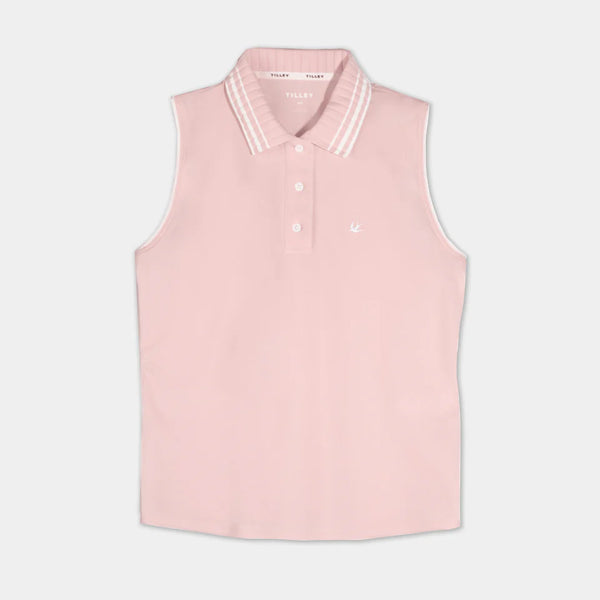 TILLEY~ Supima pique sleeveless polo