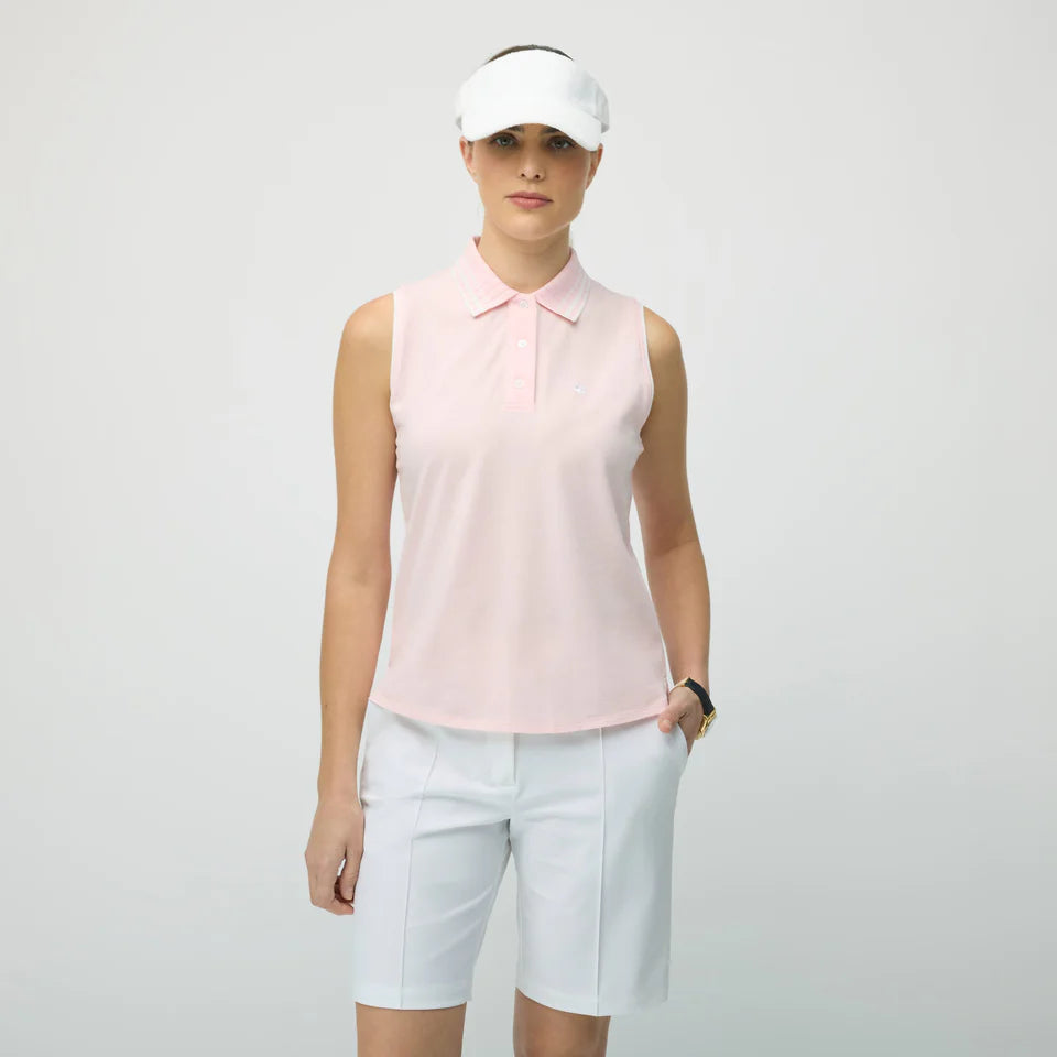 TILLEY~ Supima pique sleeveless polo