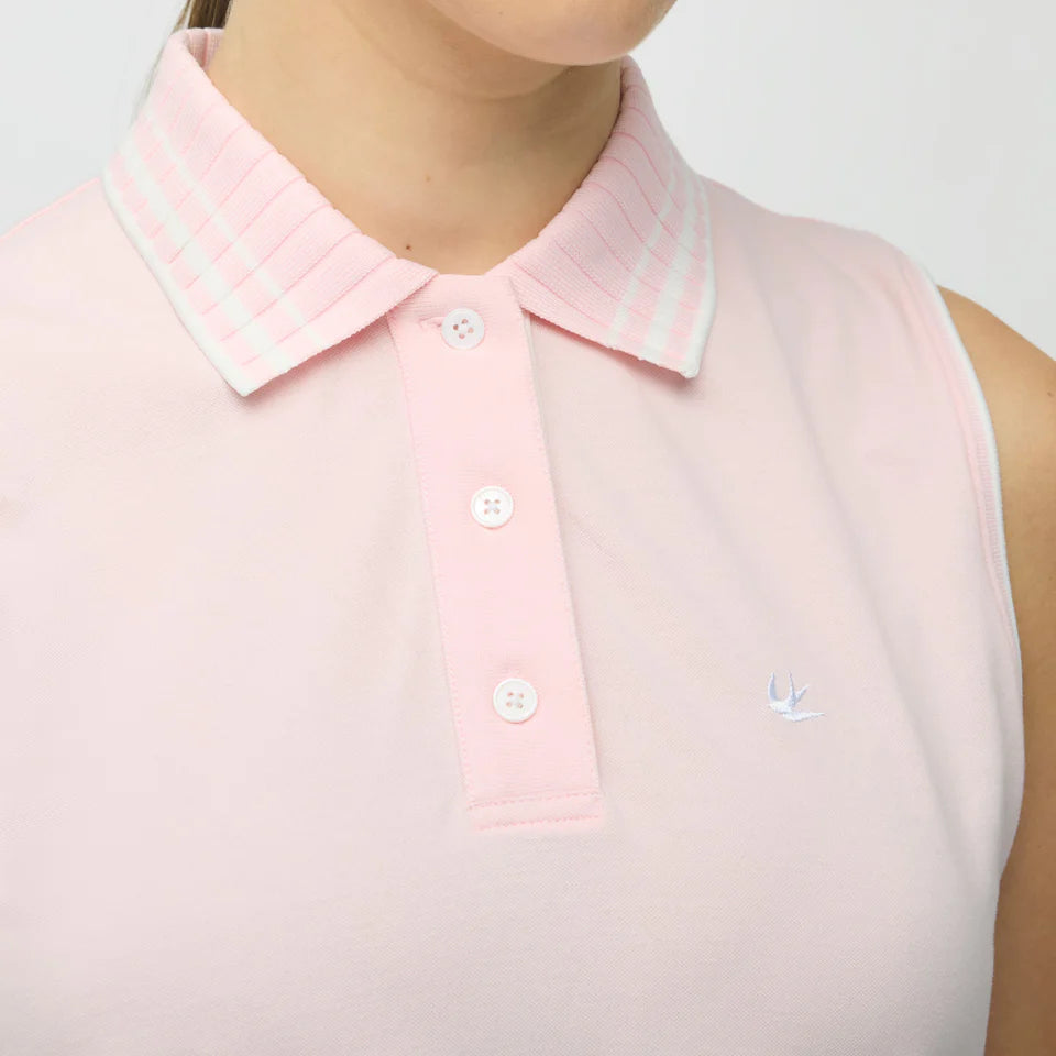 TILLEY~ Supima pique sleeveless polo