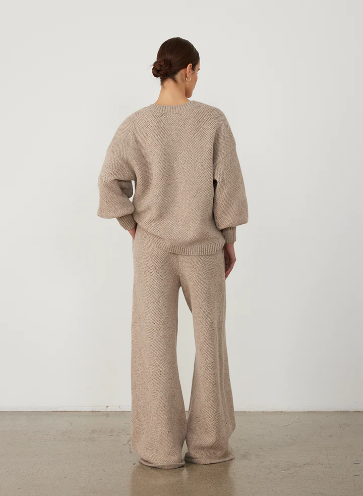 JOSLIN~ Anna wool quilt knit