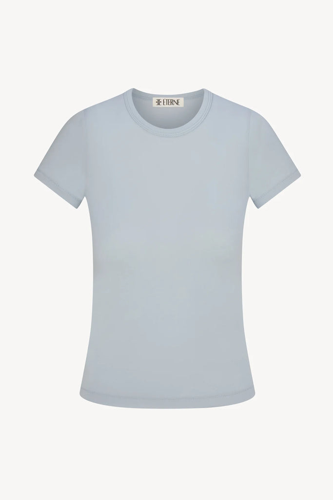 ETERNE~ Fitted crewneck short sleeve soft jersey T-Shirt 364-13