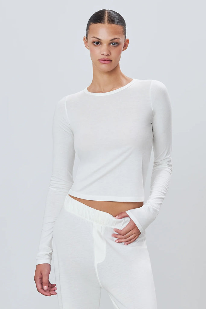 ETERNE~ Fitted crewneck long sleeve T-shirt 363-03