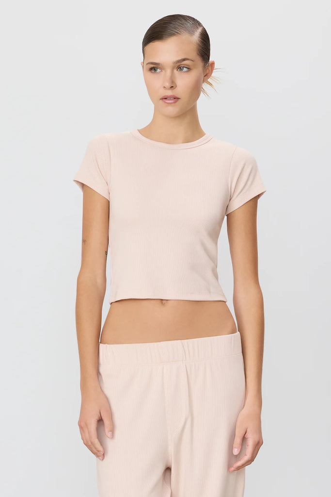 ETERNE~ Short sleeve baby tee ribbed 002