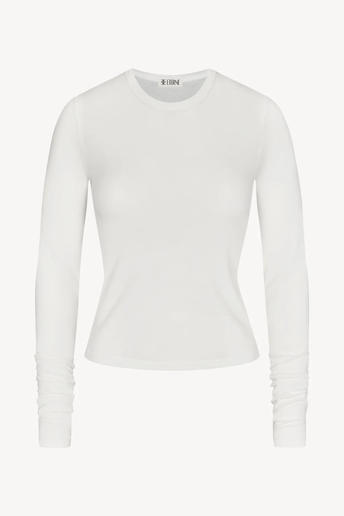 ETERNE~Fitted crewneck long sleeve t-shirt 363-03