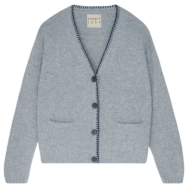 JUMPER ~ Blanket stitch cashmere cardigan