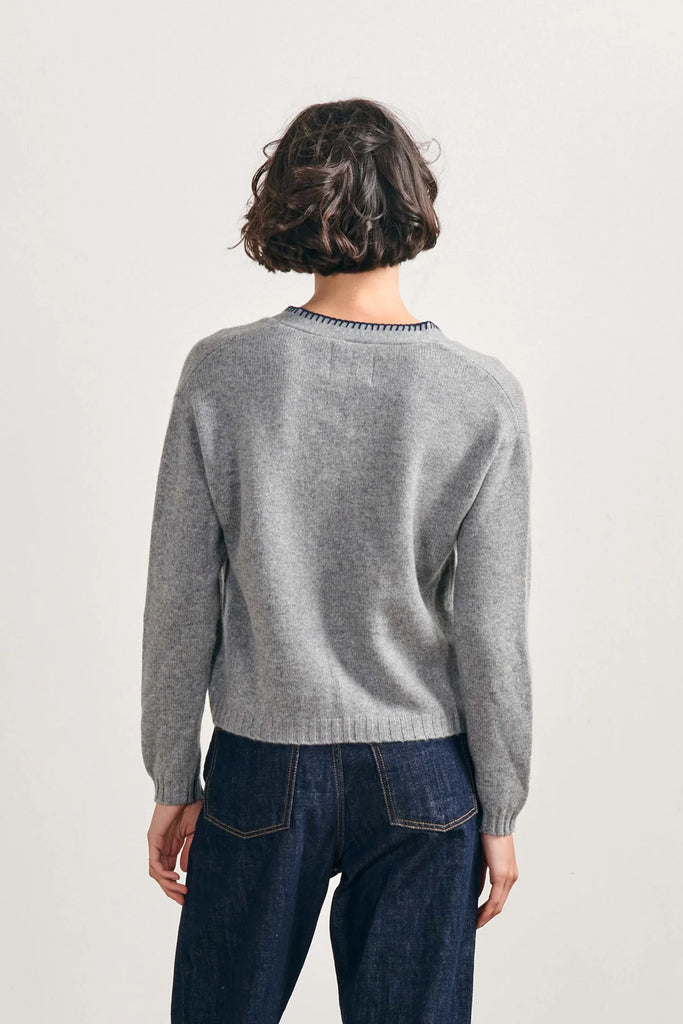 JUMPER ~ Blanket stitch cashmere cardigan